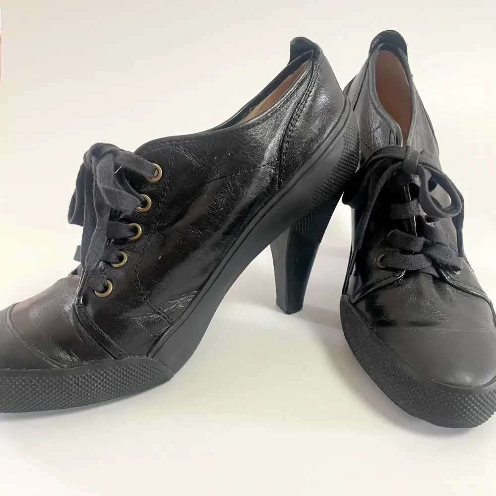 Vintage 90s Y2K DKNY Sneaker Heels‎ Sz 8.5 Utility Chic Urban Minimalist Cyber